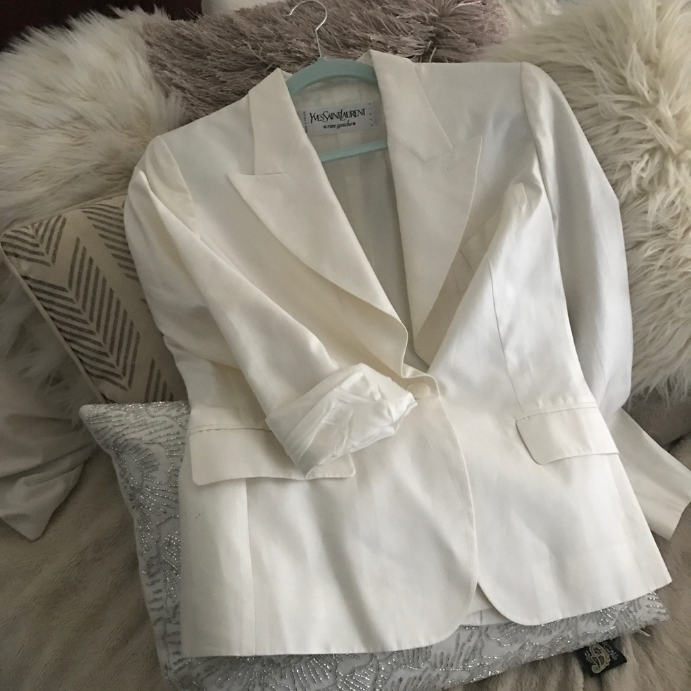 Yves Saint Laurent Ivory Blazer